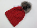 Dámska čiapka na zimu- červená