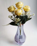 Umelá kytica - ruže žlté 