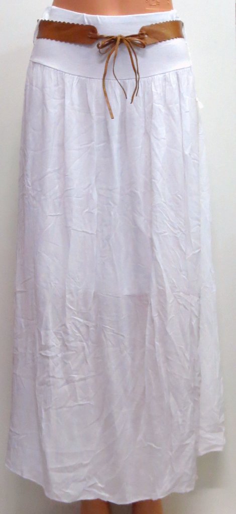 Letná sukňa dlhá hladká - biela