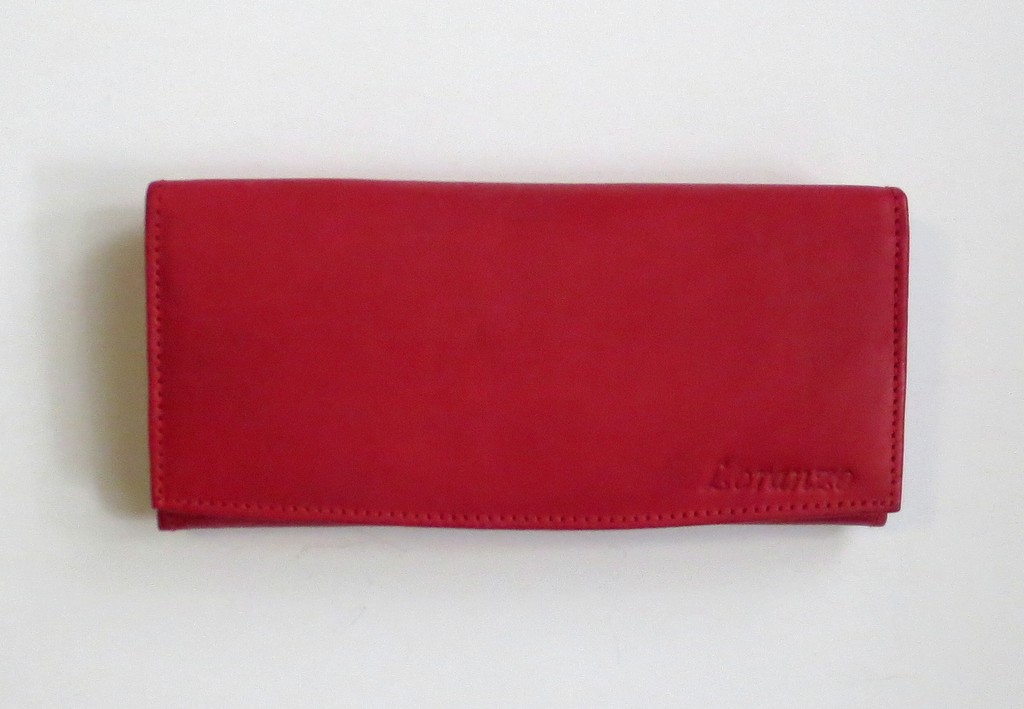 Dámska kožená peňaženka červená