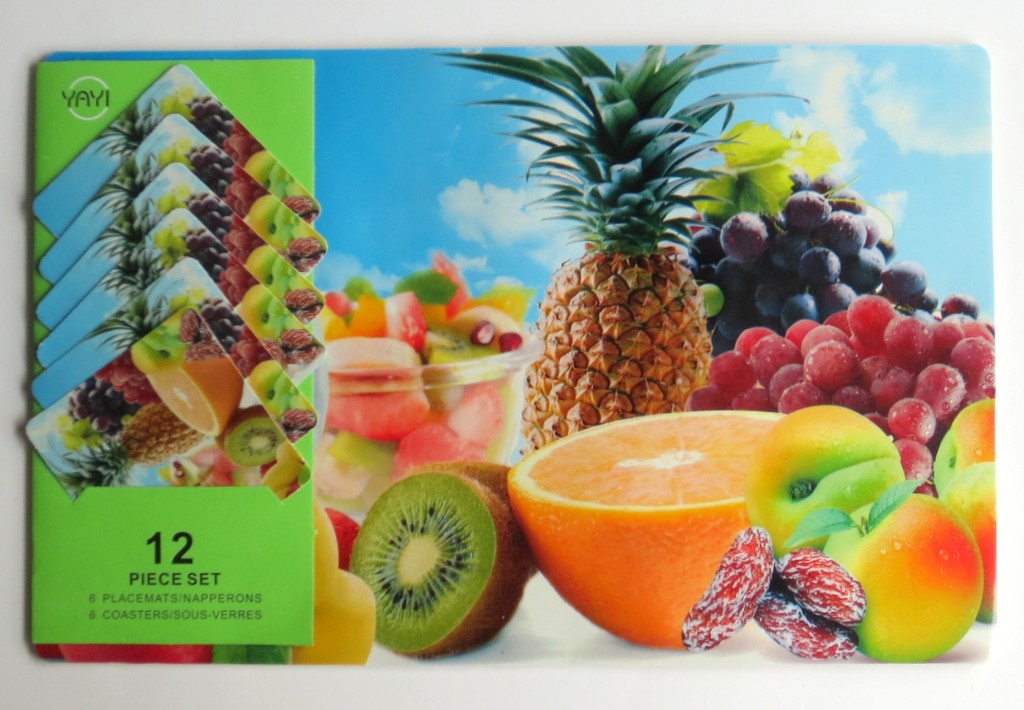 Prestieranie na stôl súprava 6+6 - tropické ovocie