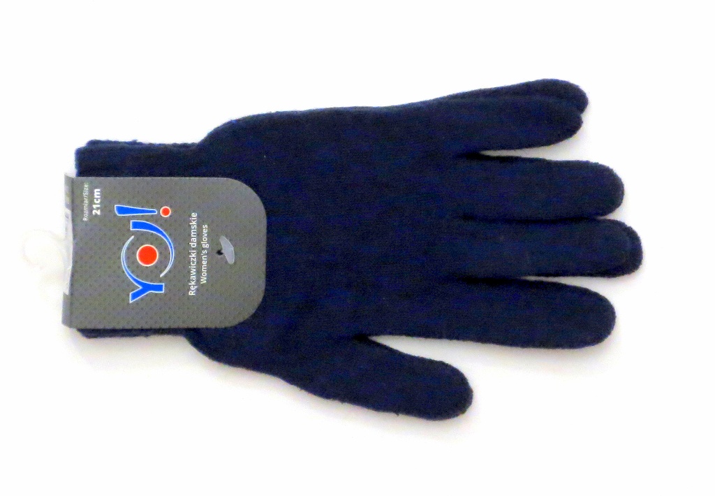 Dámske rukavice pletené- tmavomodré