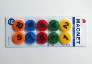 Magnet na chladničku 10 ks- čísla