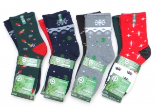 Dámske zdravotné ponožky termo 2 páry- vianočné