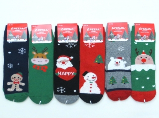 Dámske termo ponožky- vianočné 