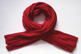 Dámsky pletený šál - červený 