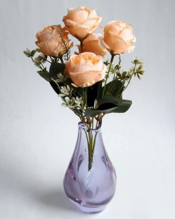 Umelá kytica - ruže oranžové 