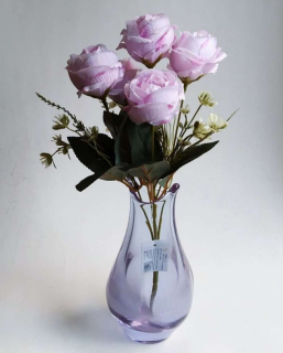 Umelá kytica - ruže ružové 