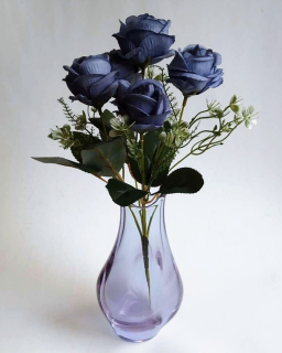 Umelá kytica - ruže modré 
