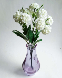 Umelá kytica - hortenzia biela 