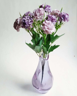 Umelá kytica - hortenzia fialová 