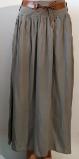 Dlhá letná sukňa s vreckami- hnedá 